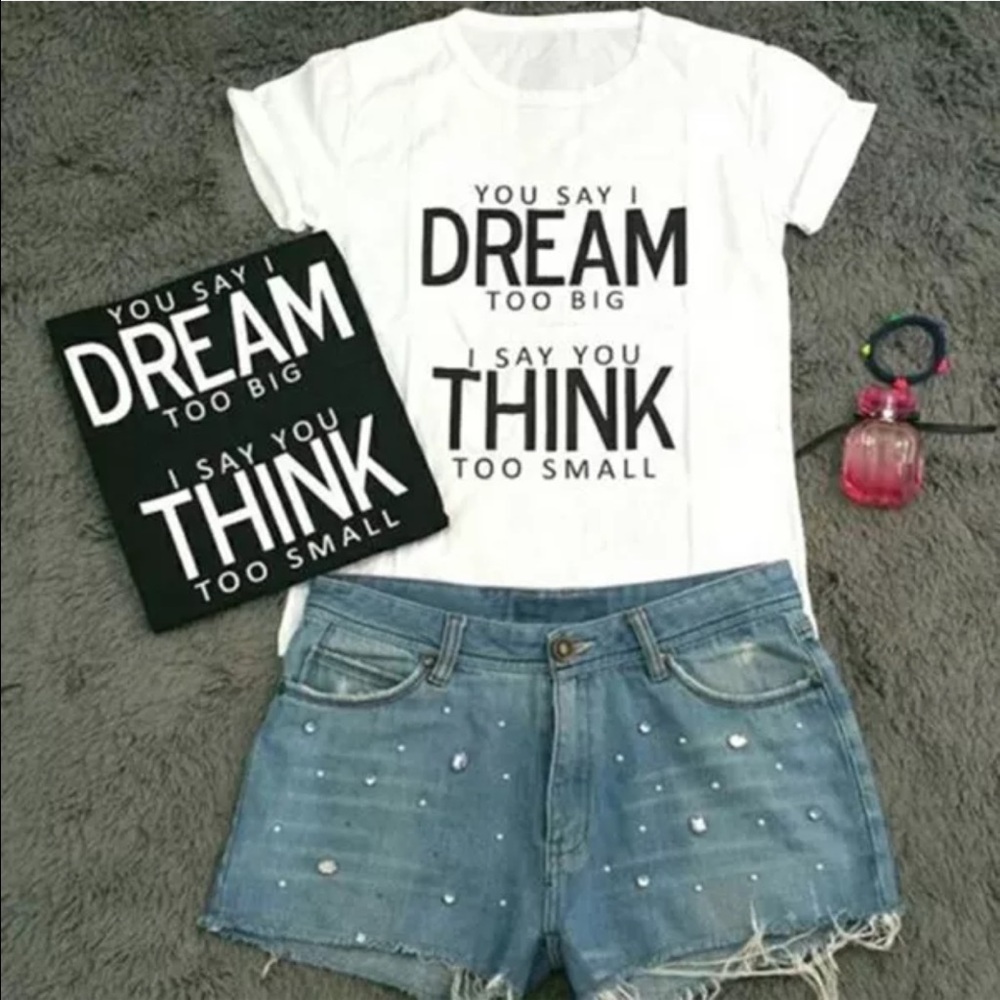 Comes in white. Trendy tshirt