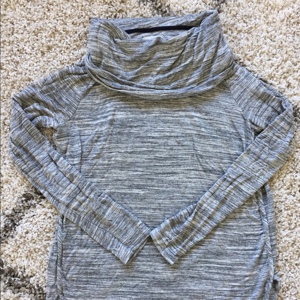Anthropologie gray cowl neck tunic
