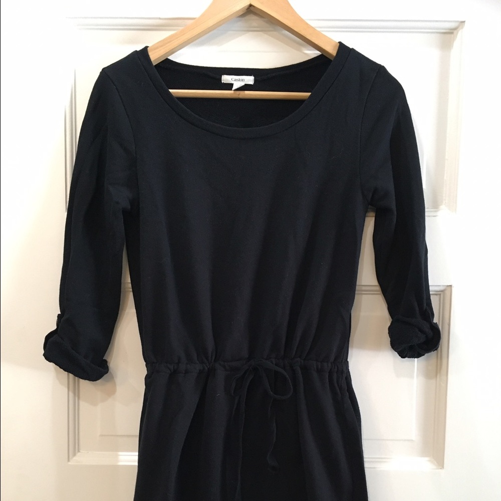 Caslon sweatshirt dress with cute bronze button