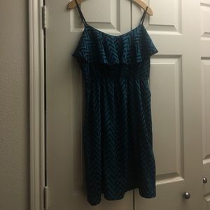 Chevron Teal and Black dress