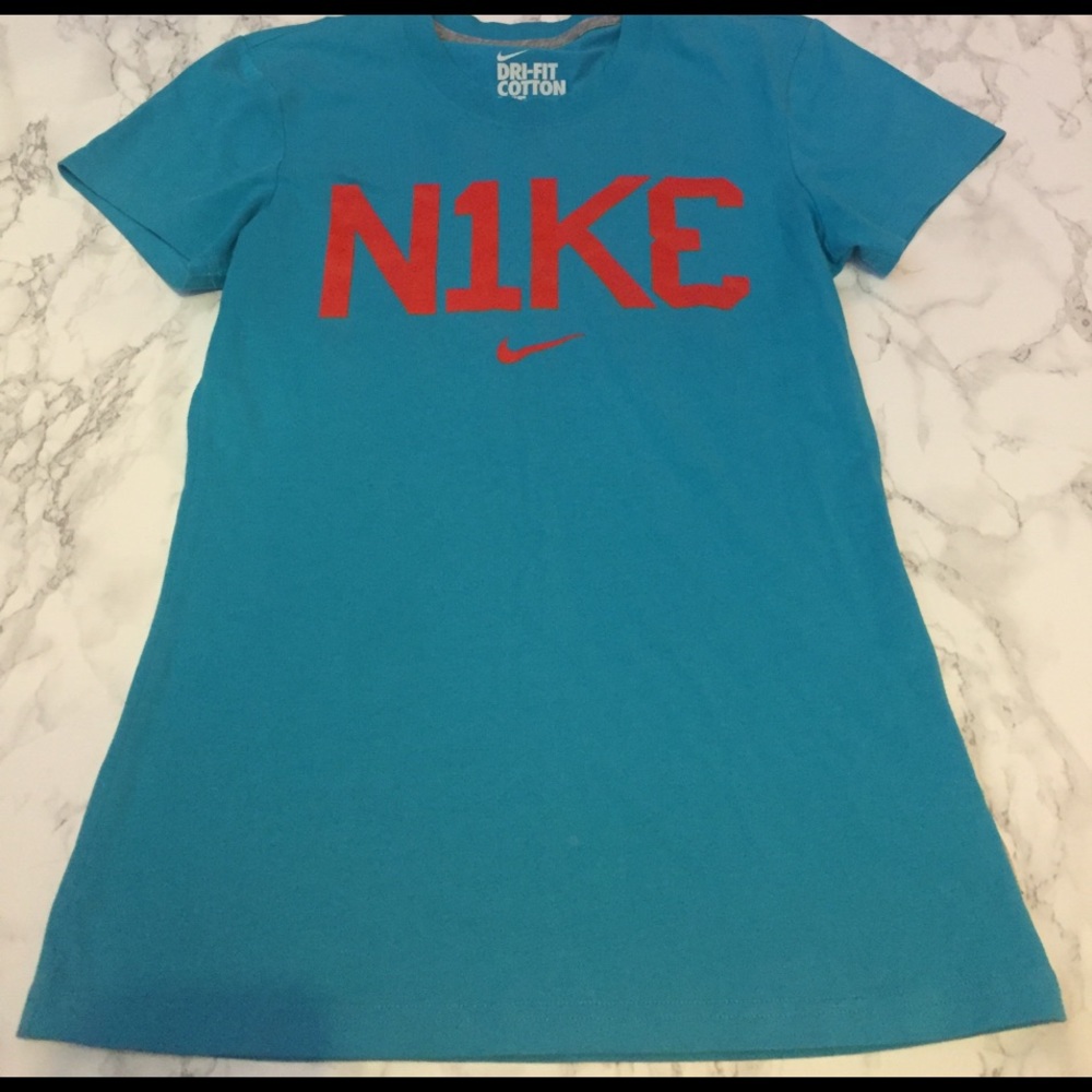 NIKE Dri-fit cotton Tee! Short sleeve! Small! Blue