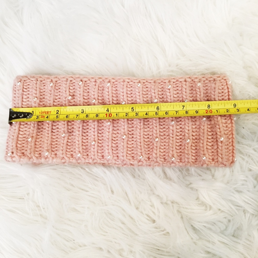 ✨Pink Pearlescent Beaded Head Scarf✨ - Picture 7 of 9