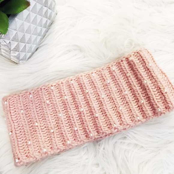 ✨Pink Pearlescent Beaded Head Scarf✨ - Picture 3 of 9