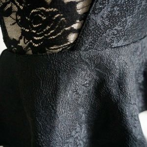 Bebe 2b Black Lace Peplum Dress