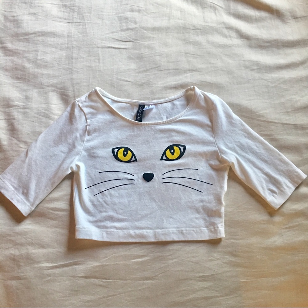 Kitty Crop Top NWOT