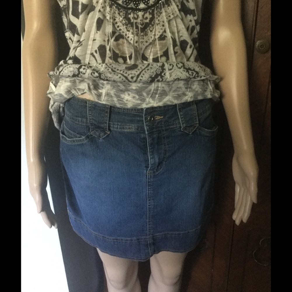 Blue jean skorts.