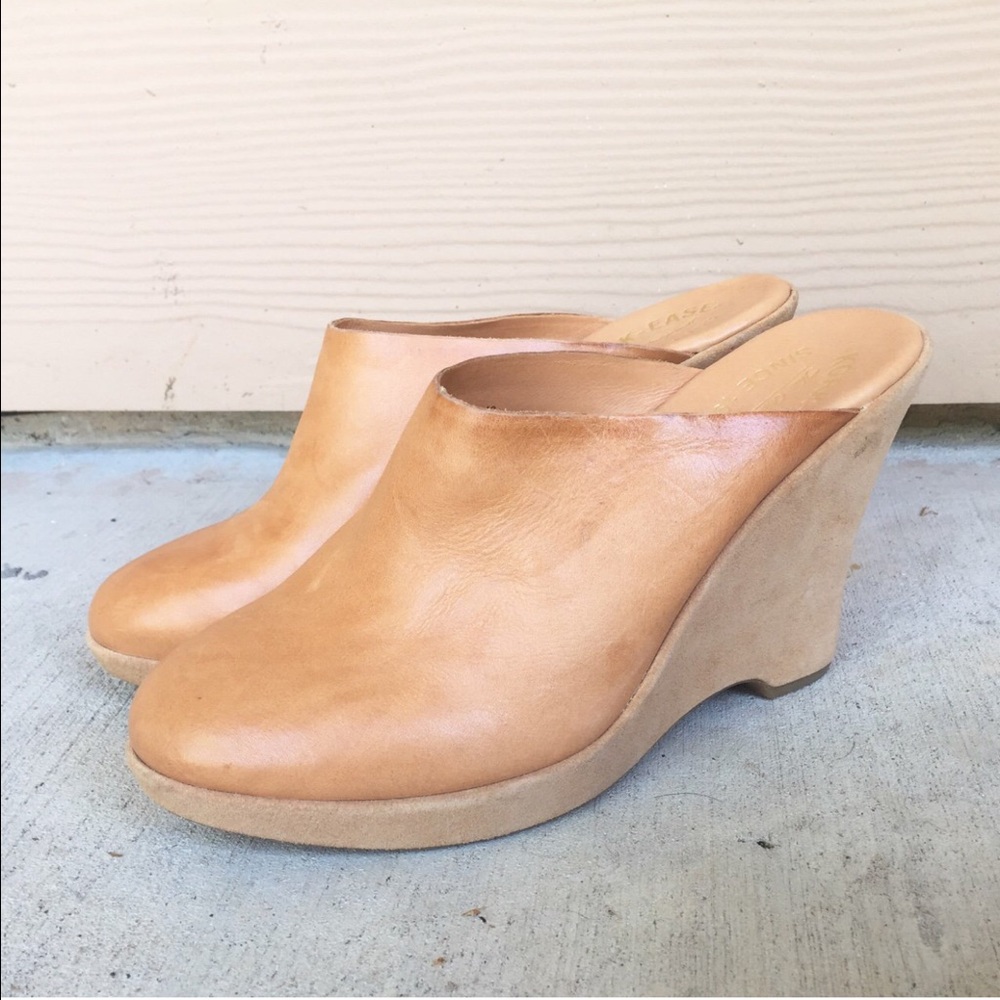 KorkEase platform wedge clogs