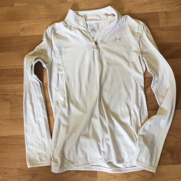 White Under Armour Cold Gear Pullover - Picture 1 of 2