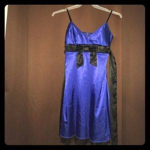 Blue spaghetti strap dress