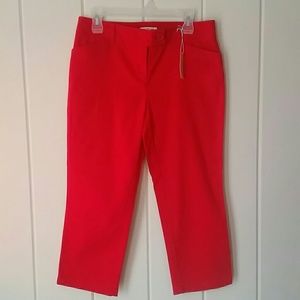 Jones New York Sport Red Stretch Capris - NWT