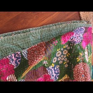 Handmade Green Kantha Quilt