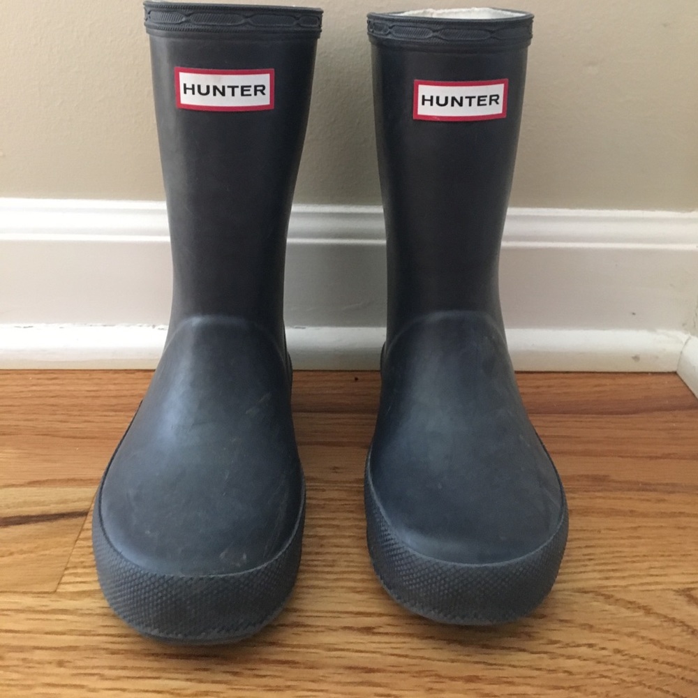 Hunter rain boots (navy) EUC