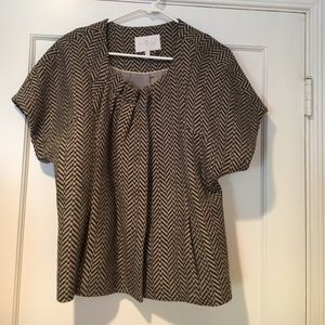 7 for all Mankind wool short sleeved coat/cape