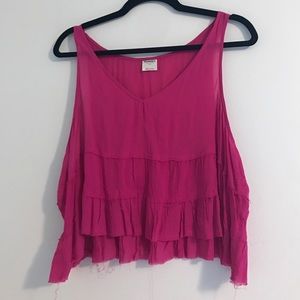 Free People Pink Crop Top