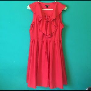 Express Coral Sleeveless Dress