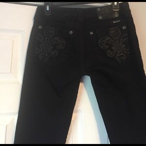 Miss Me Black skinny jeans worn twice