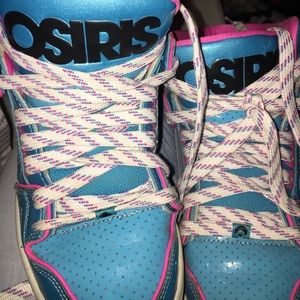 Blue & pink Osiris shoes