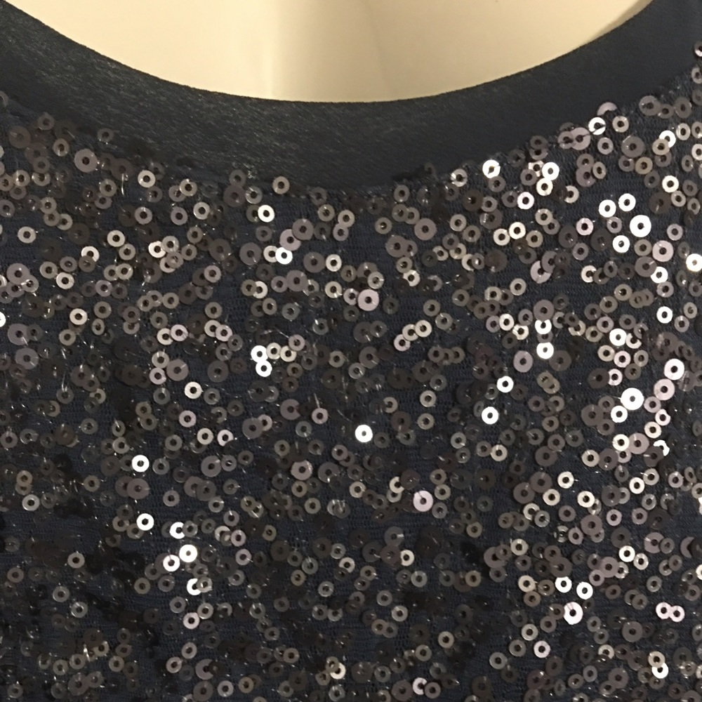 Blue Sequined Express Tank