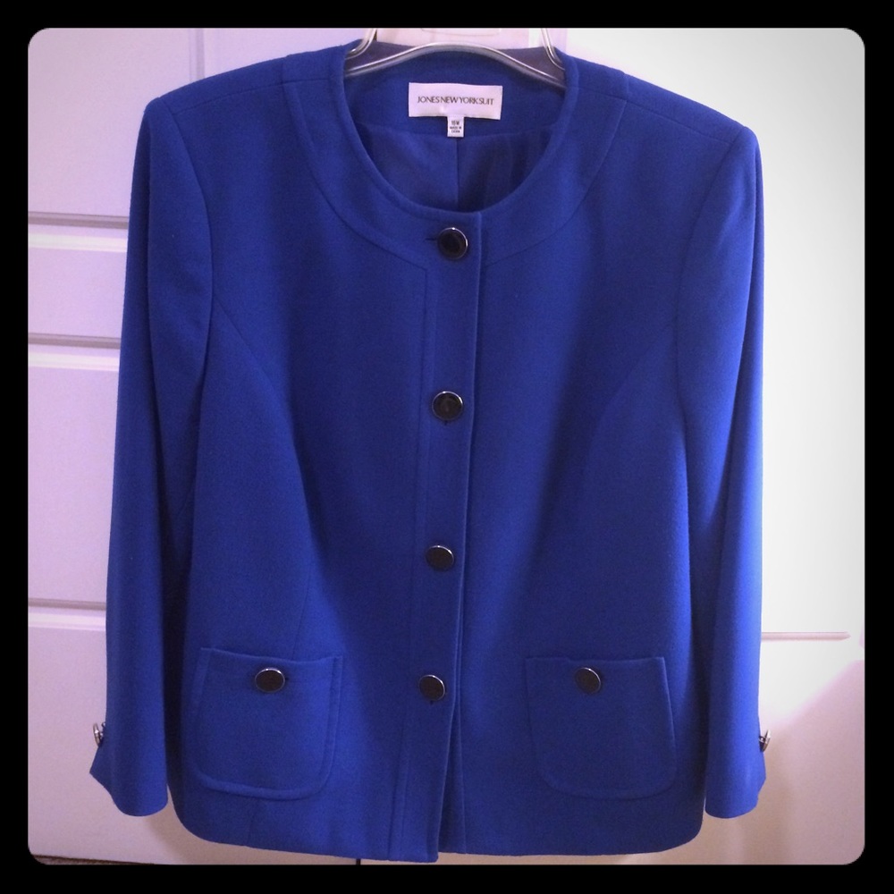Jones New York Suit Blue Jacket