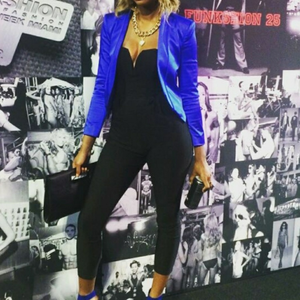 Black no sleeve jumpsuit