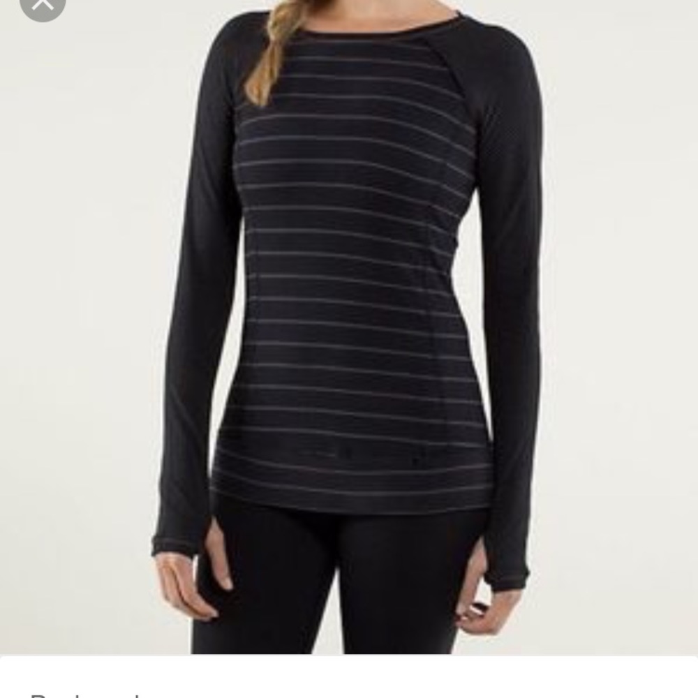 Lululemon black striped long sleeve