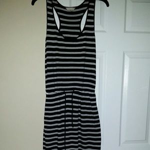 BANANA REPUBLIC PURPL   E MAXI DRESS Banana Republic Striped Drawstring ...