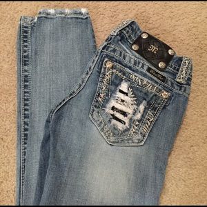 Miss Me crop skinny jeans. Excellent cond. size 24