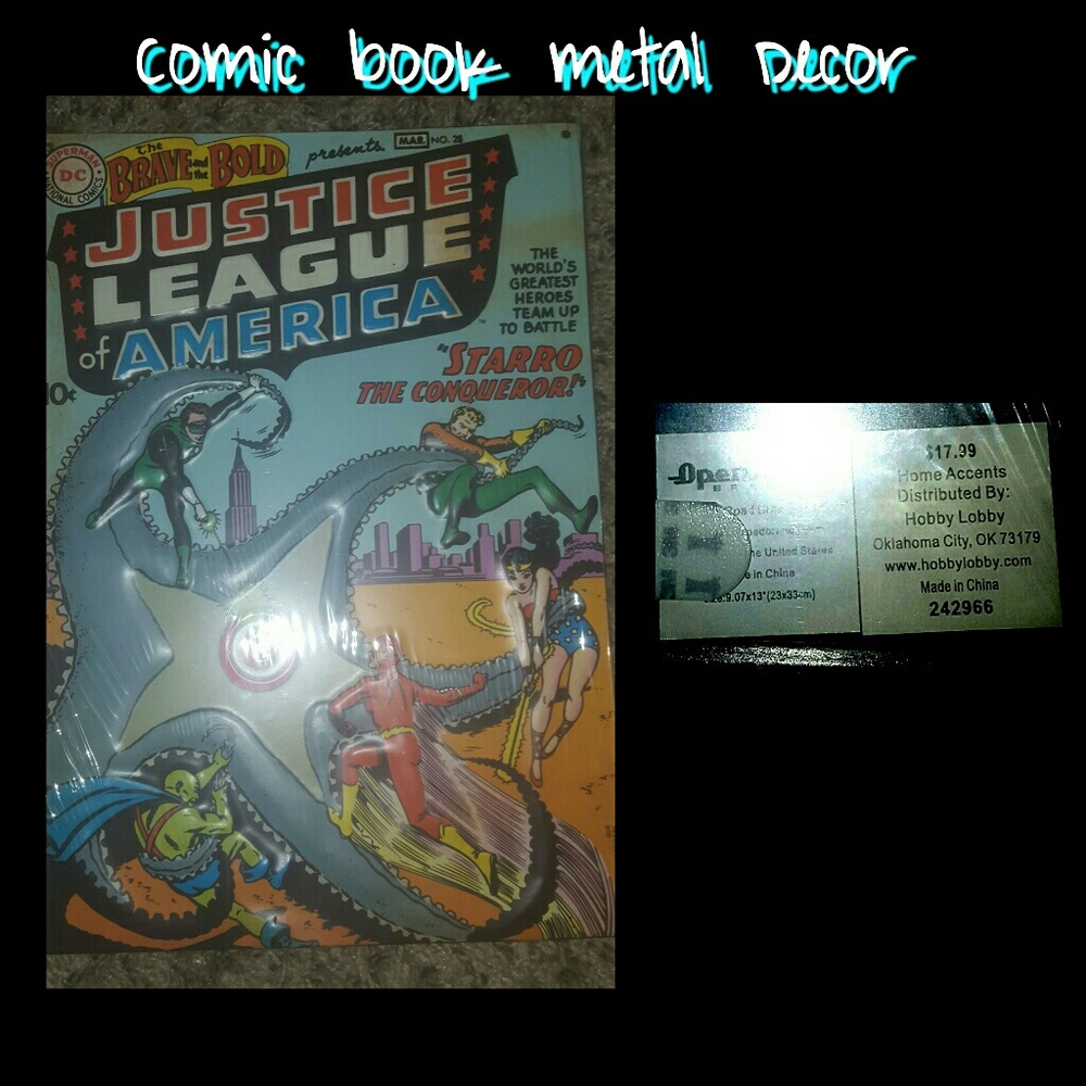 Comic book metal room decor