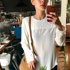 < New Listing > Madewell Silk Quilted Blouse