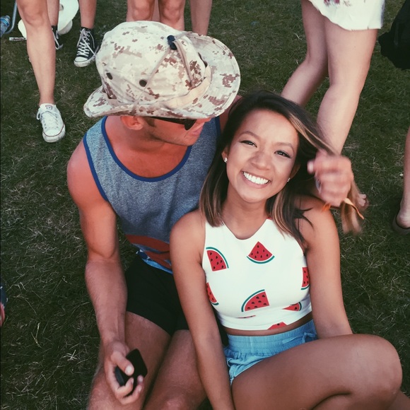 UNIF Tops - Watermelon Crop Top