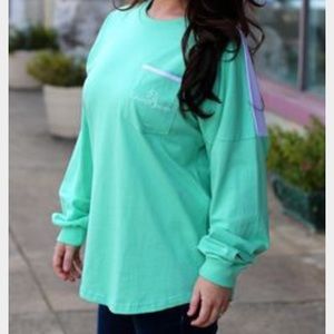 Lauren James Seersucker Long Sleeve