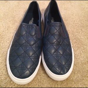Quilted Navy Flats