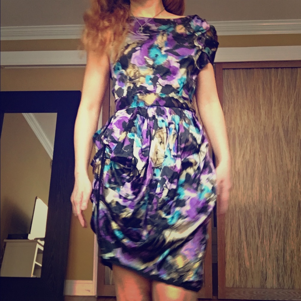 Beautiful fine silk dress with pleats