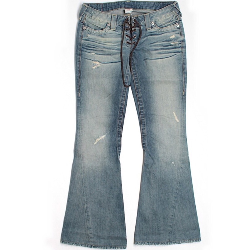True Religion Lace - Up Flares