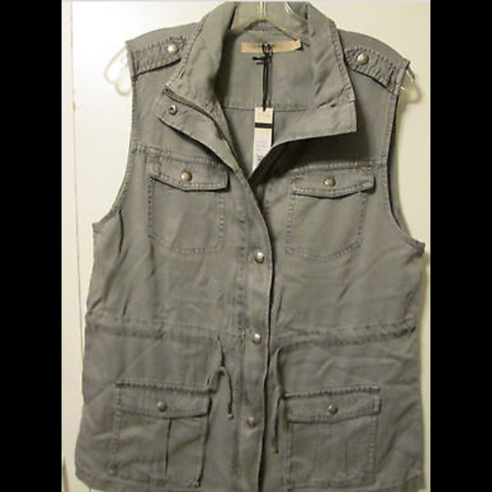 Max Jeans Military Style Long Jacket Vest