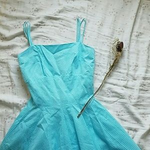1950s Tiffany Blue Day Dress