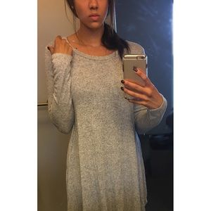 Grey sweater dress