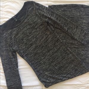 Long Sleeve Gray Henley Midi Dress Bodycon