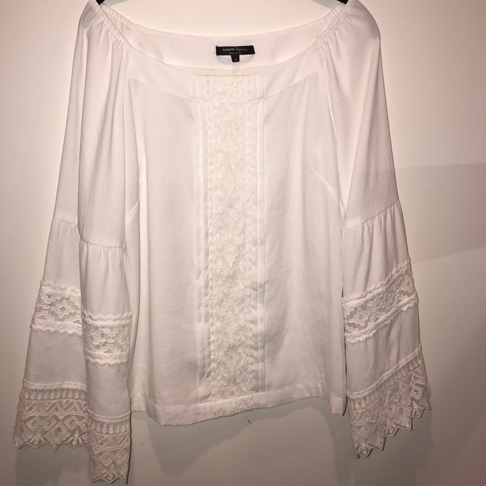 Nanette Lepore Bell Sleeve BoHo Top