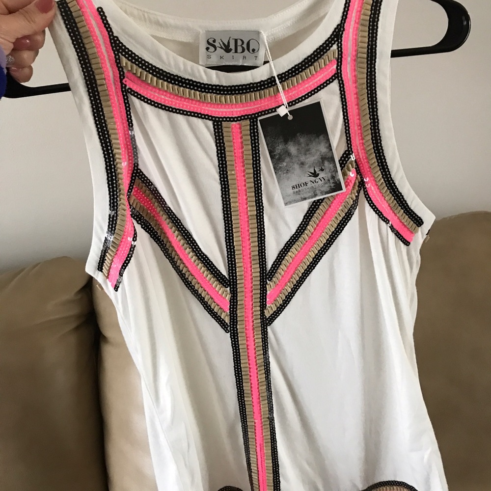 Sabo Skirt beaded/sequined tank. NWT