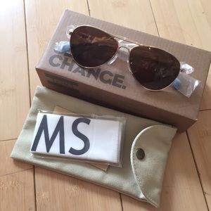 BNWT TOMS Kilgore Polarized Gold Sunglasses