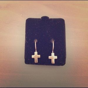 Sterling Silver Cross Earrings (NWOT)