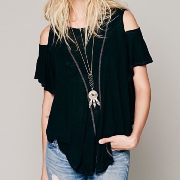 Black You So Fancy Tee Free People - Picture 2 of 3