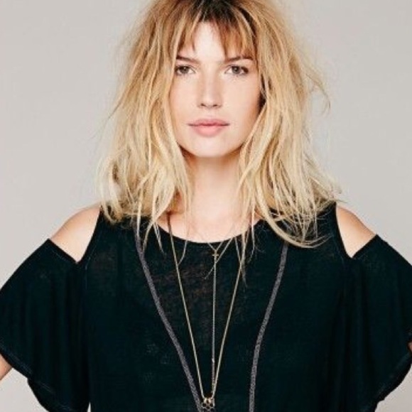 Black You So Fancy Tee Free People - Picture 3 of 3