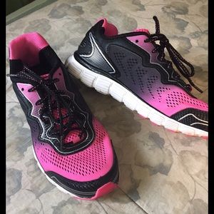 Pink & Black FILA tennis shoes