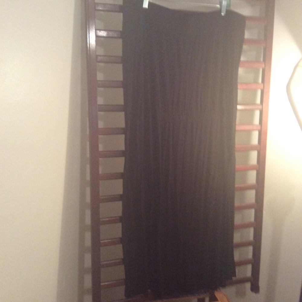 A.N.A. Black Side Slit Maxi Skirt