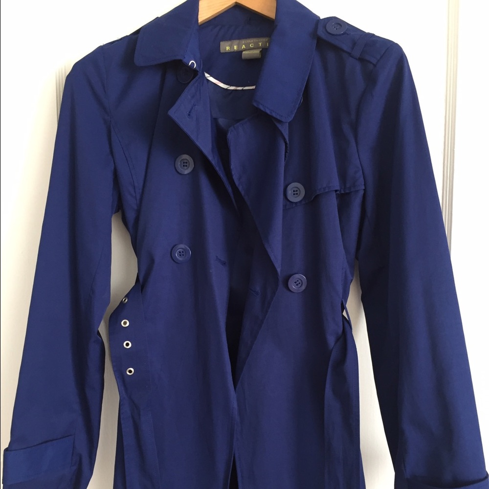 Royal Blue Waterproof Trench Coat