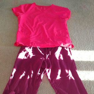 Purple and pink scrub outfit!
