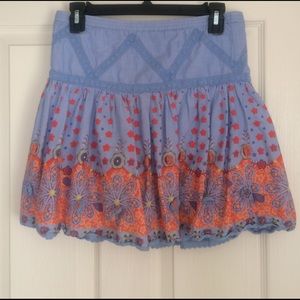Blue spring skirt