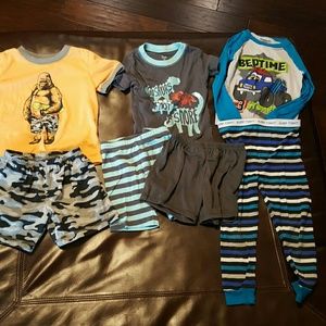 Bundle of three 3t boy summer pajama sets
